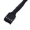Copper 2 Way Pwm 4Pin/3Pin Computer Fan Sleeved Splitter Extension Cable 27Cm