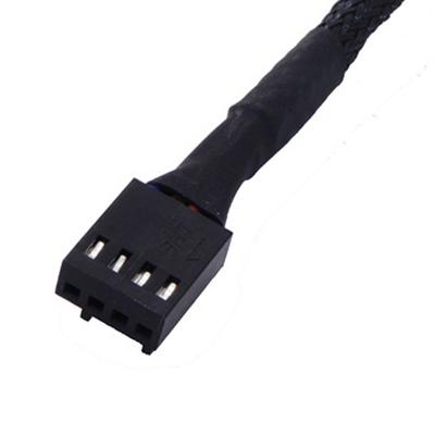 Miedziany 2-drożny kabel przedłużający Pwm 4Pin / 3Pin z wentylatorem komputerowym 27 cm