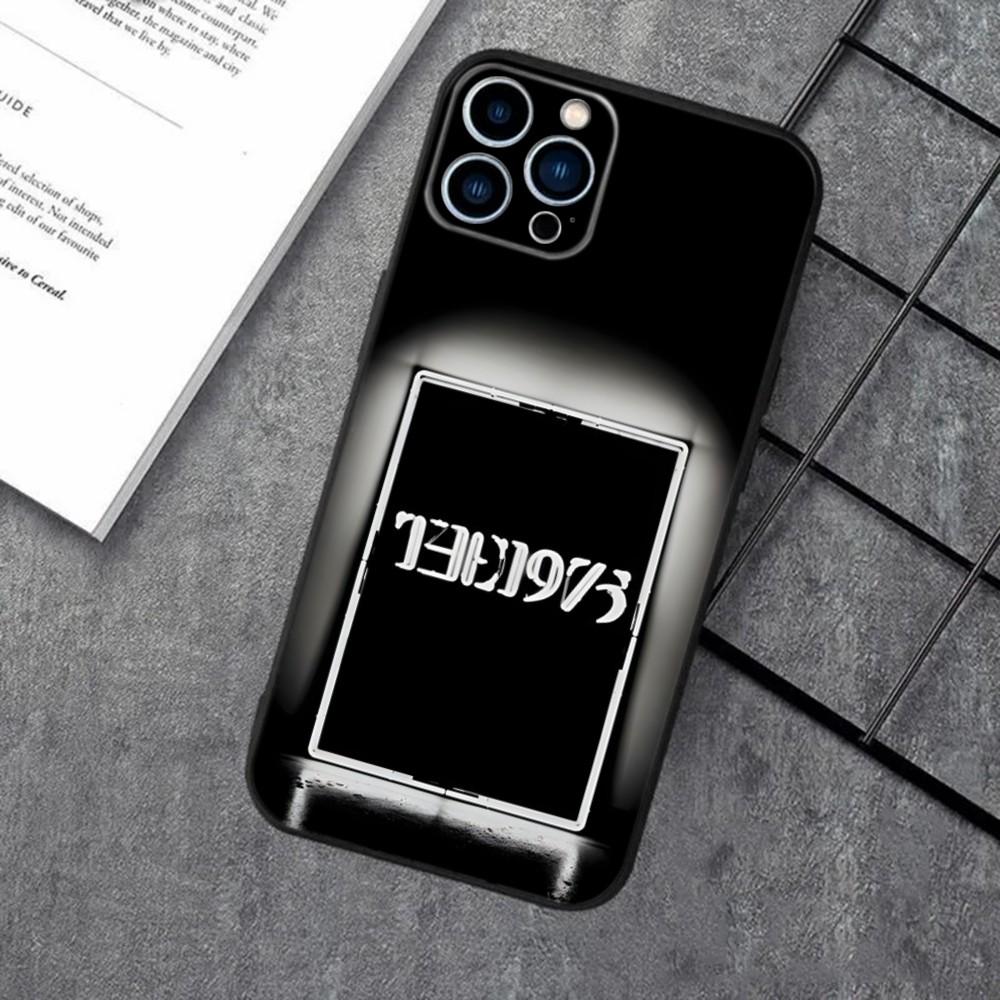 The 1975 Band Rock Phone Case For Apple iPhone 15,14,13,12,11,XS,XR,X,8,7,Pro,Max,Plus,mini Silicone Black Cover