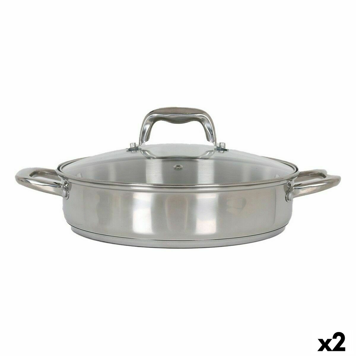 

Casserole Avec Couvercle En Verre Quttin 5,3 L (2 Unités) TU прозрачный
