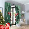 2pcs 2D flat printing Christmas Drapes Santa Christmas Festive Joyful Celebration 100% Polyester Without Electricity Festive