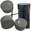 External End Cap for Profile, Cap, Roof, Fi42, 20 PCS, GRAY