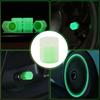 4 Pcs Universal Colorful Luminous Tire Valve Cap Car Wheel Hub Glowing Styling Decoration Auto Accessories For Motorcycle Bike