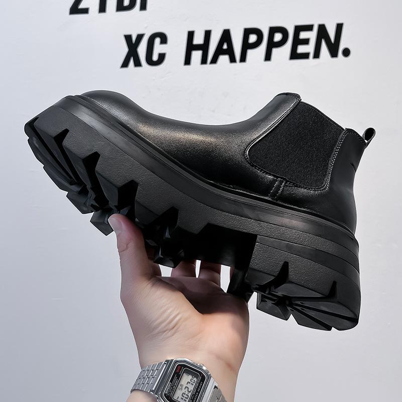 Chelsea boots men's 2024 new British low-top cigarette tube men's high-end thick-soled Martin boots 7367-A