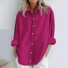 Women's Fashion Casual Solid Colour Cotton Button Cardigan Long Sleeve Top