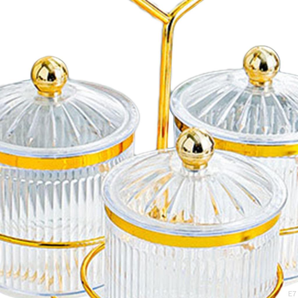 Food Storage Jar Nut and Candy Serving Tray Easy To Refill Multi Compartments Platter Nordic Dried