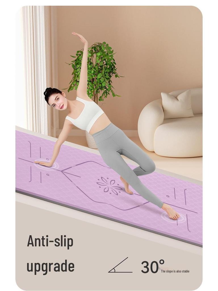 10mm Thick Non-Slip TPE Yoga & Fitness Mat for Sound Insulation & Shock Absorption