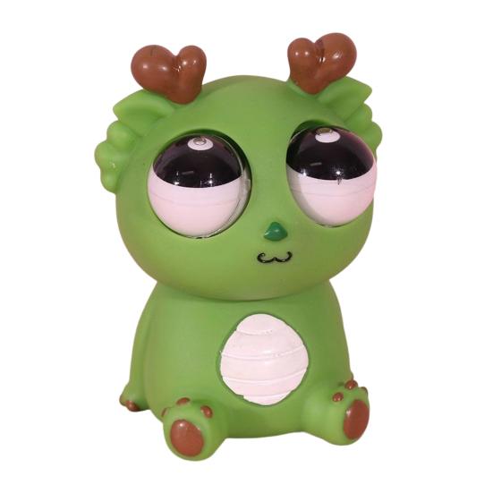 Herausspringender Augen Drache Quetschspielzeug Angst Stressabbau Sitzender Cartoon Drache Knet-Sensorisches Spielzeug Weicher Stressball Tierisches Fidget Spielzeug