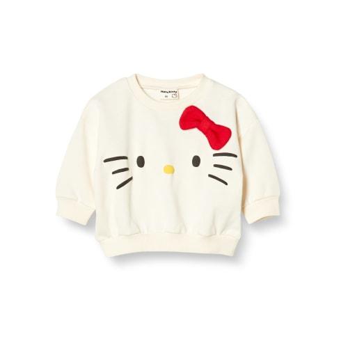 

sanrio sweatshirt with hello kitty ribbon girls off-white 130