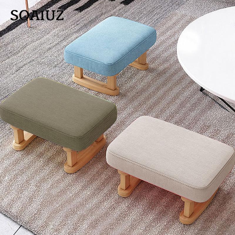 1Pc Creative Sofa Small Wood Living Room Chair Stool Foot Rest