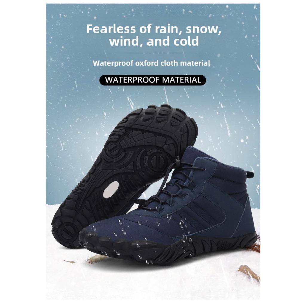 Winter Samt Fünf-Finger Schneestiefel für professionelle Wärme und Komfort, lässige Baumwollschuhe für Paare