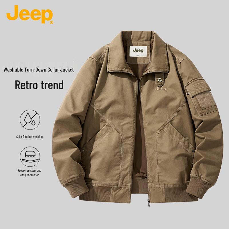 Jeep Unisex American Retro Casual Lapel Jacket