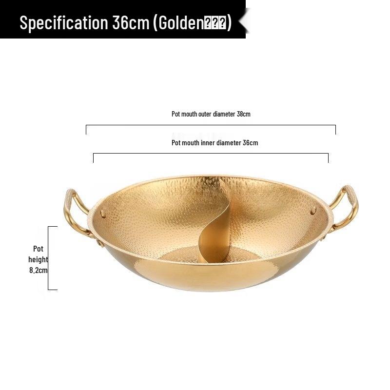 Yuzhuxun Commercial Stainless Steel Split Hotpot