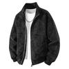 Men's leather jacket autumn and winter loose version tie-dye leather jacket stand-up collar retro American casual men's jacket