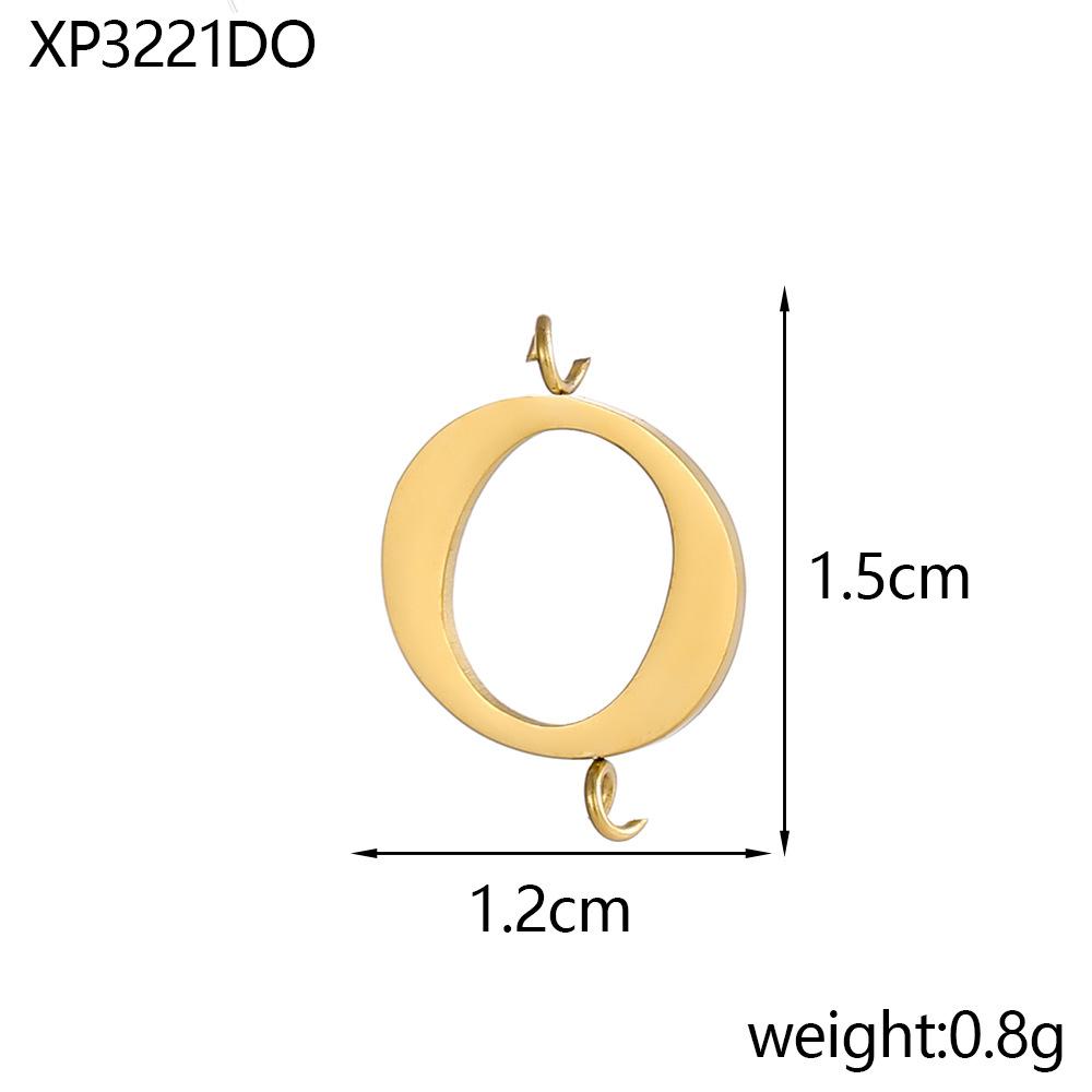 CARLIDANA Stainless Steel Gold Plated Capital Letters with Two Loops Waterproof Initial DIY Jewlery Making Charm Pendant