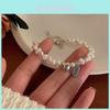 Love Heart Baroque Pearl Bracelet For Women With Vintage Style And Gift For Travel Recipients