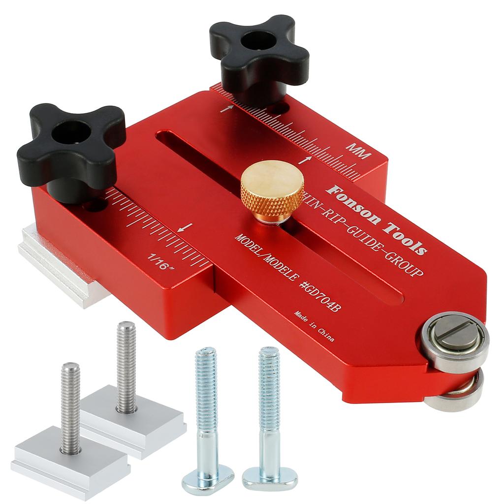 Woodworking Thin Rift Table Saw Jig Aluminum Sheet Cutting Guide Tool Precise Contour Module Board Slice Positioner