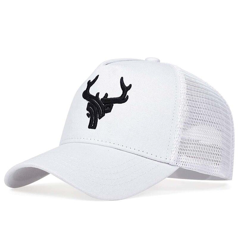 Unisex Animal Antlers Embroidery Baseball Net Caps Spring And Summer Outdoor Adjustable Casual Hats Sunscreen Hat