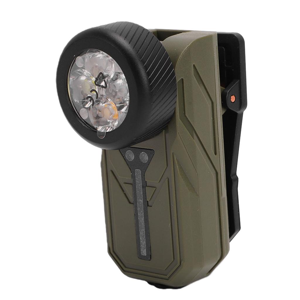 Clip On Flashlight USB Charging Multifunctional Motion Sensor RGB LED Magnetic Small Pocket Light for Hiking OD Green