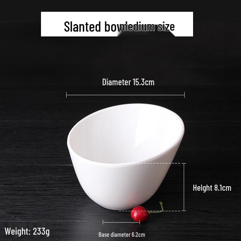 Qianxing A8 White Melamine Serving Bowls (5-pack)