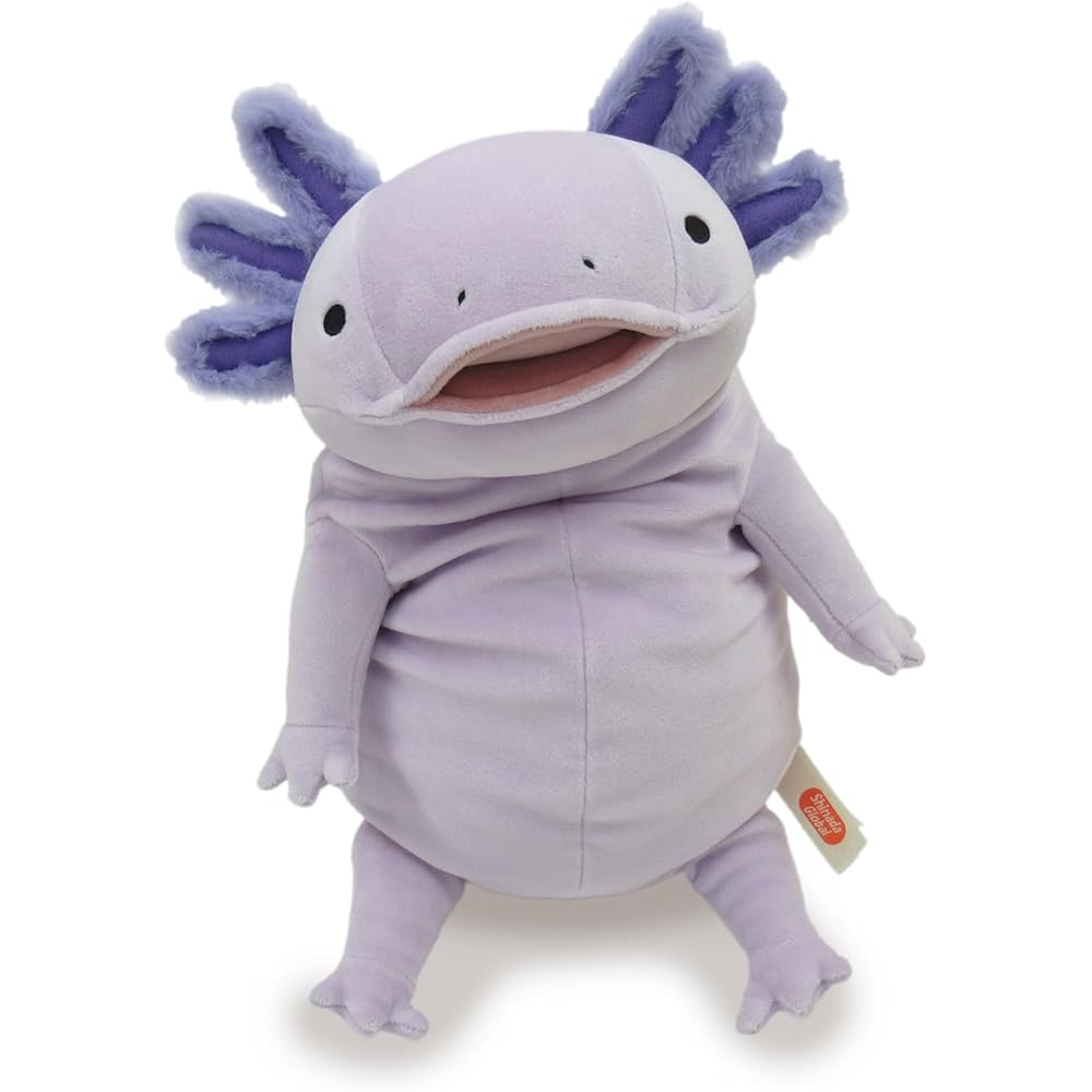 Shinada Global Mochi Series Mochi Upa Pastel Lavender Plush Toy 22x22x30cm Axolotl Animal MOUP-0350PL