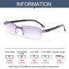 Folding Reading Glasses Men Women Rimless TR90 Anti Blue Light Computer Eyeglasses Presbyopic +1 0 to +4 0 with Case