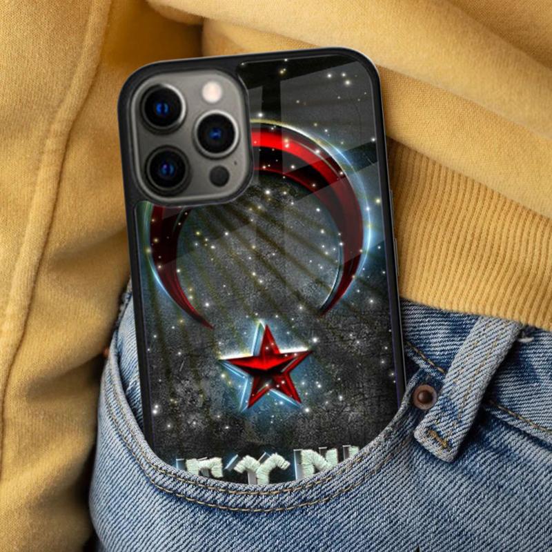 Turkei Turkey Ataturk Flag Banner Soft Phone Case for iPhone 17 Air 16e Pro max 15 Pro 13 14 Plus 11 12 MagSafe Magnetic Coque