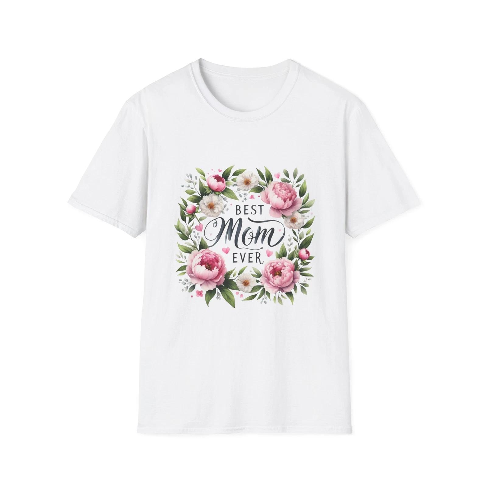 Mother s Day Floral Unisex T-Shirt, Gift for Her, Floral Tee, Cute Mom Shirt, L