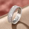 Light Luxury Staggered Zircon Ring for Women, Daily Commuting European and American Style Jewelry, the Ring Is Super Popular