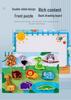 Children's Double-Sided Wooden Activity Board: Matching, Stringing, Drawing, Beading, and Fishing Educational Toy
