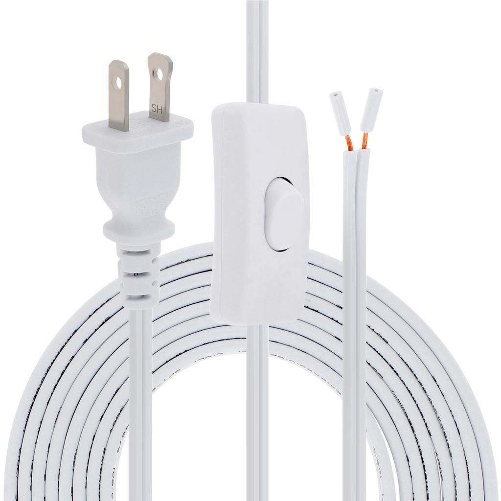 5.1M 16FT Transparent SPT-2 18AWG Cablu de lampă de schimb Cablu de alimentare certificat Comutator cu buton Mufă SUA Cablu prelungitor, Diverse tipuri de cabluri