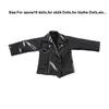 Mini Doll Trousers Clothes Princess PU Leather Jacket Coat for azone ob24 Dolls For blythe Dolls