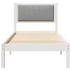 Bed Frame with Padded Headboard Light Grey 75 x 190 cm