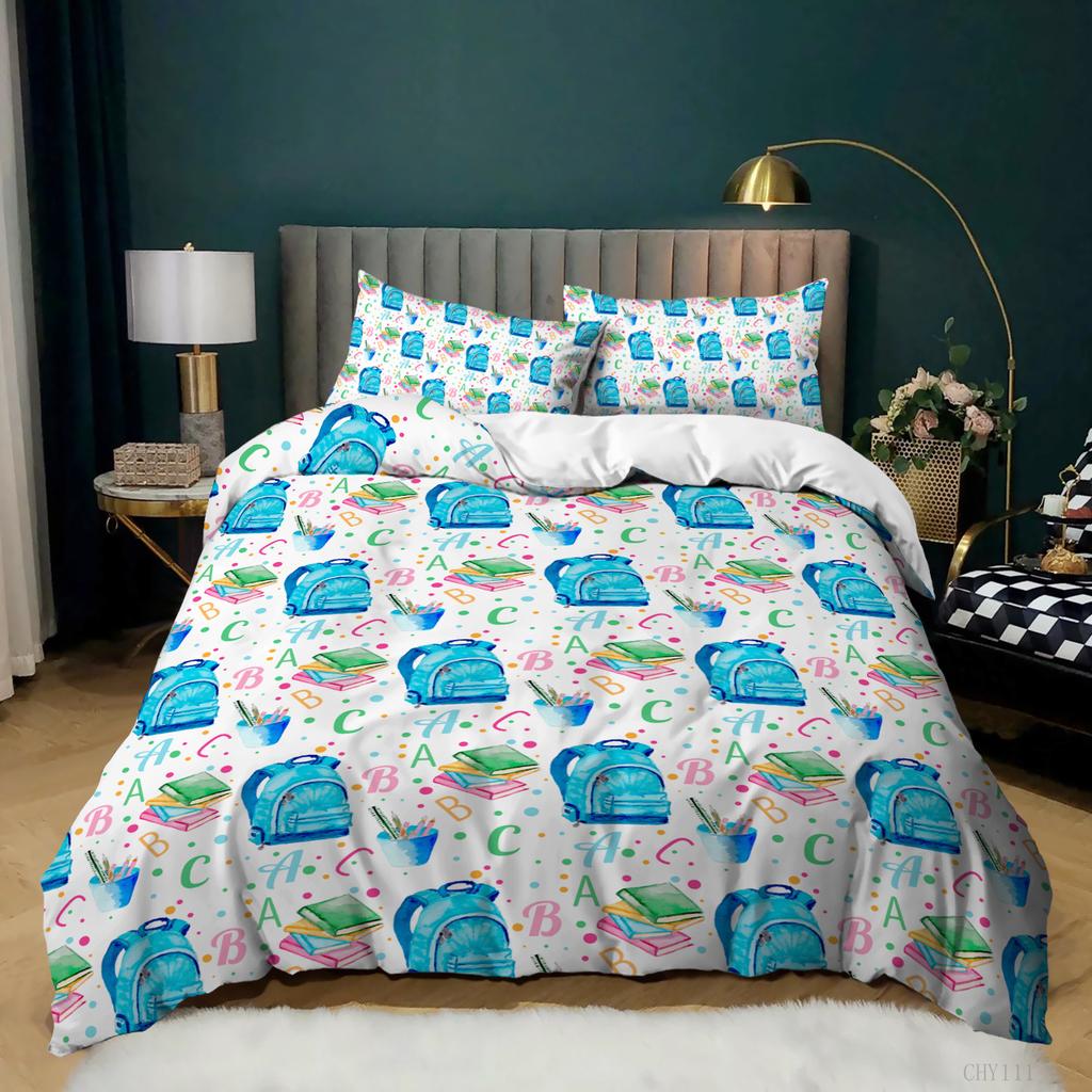 New Cartoon Small Fresh Printing Three-Piece Unicorn Kit Quilt Cover Bedding