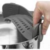Clip On Silicone Colander, Fits All Pots And Bowls Gray
