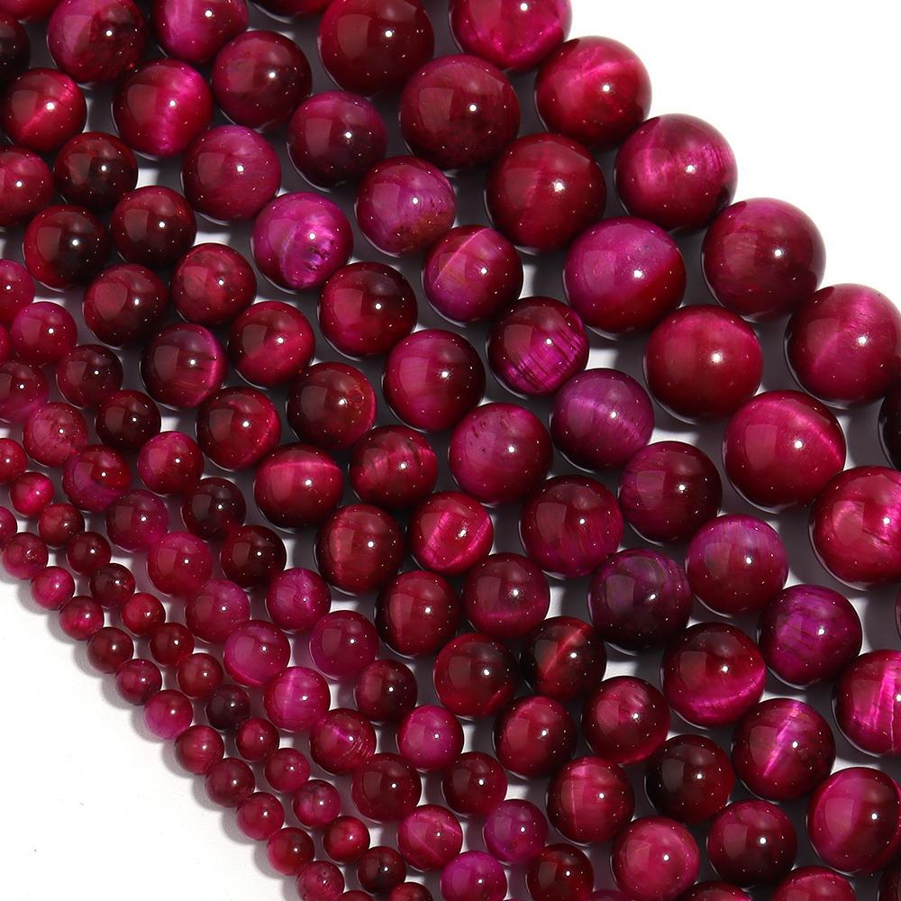 Louleur 1 Strand Natural Stone Beads Multicolor Tiger Eye Loose Spacer Beads for Making Bracelets Jewelry DIY Accessories