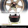 ACROPIX Wheel Rim Hub Center Caps 60mm 5 Clips with Silver Tone Stickers, Black, 4pcs
