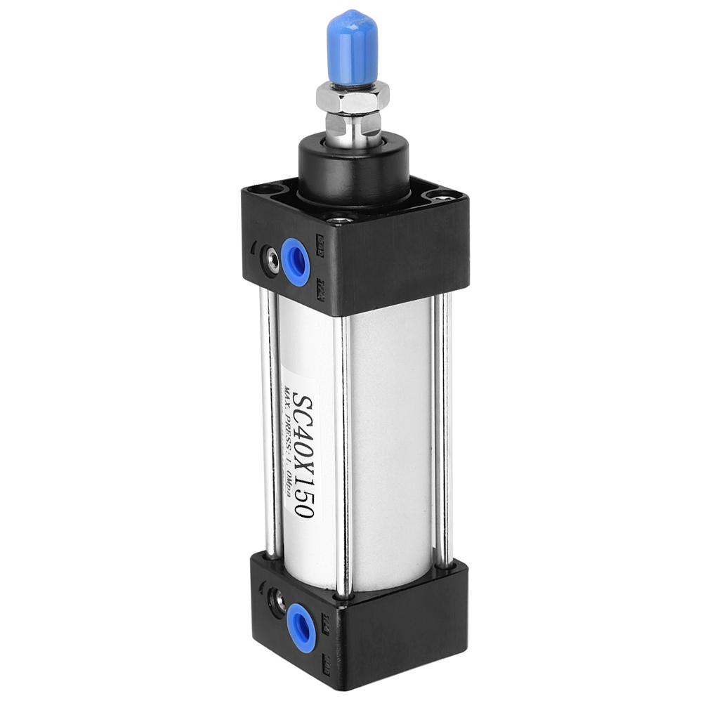 Air Pneumatic Cylinder Double Acting SC40 Standard Aluminum Alloy ComponetsSC40x150