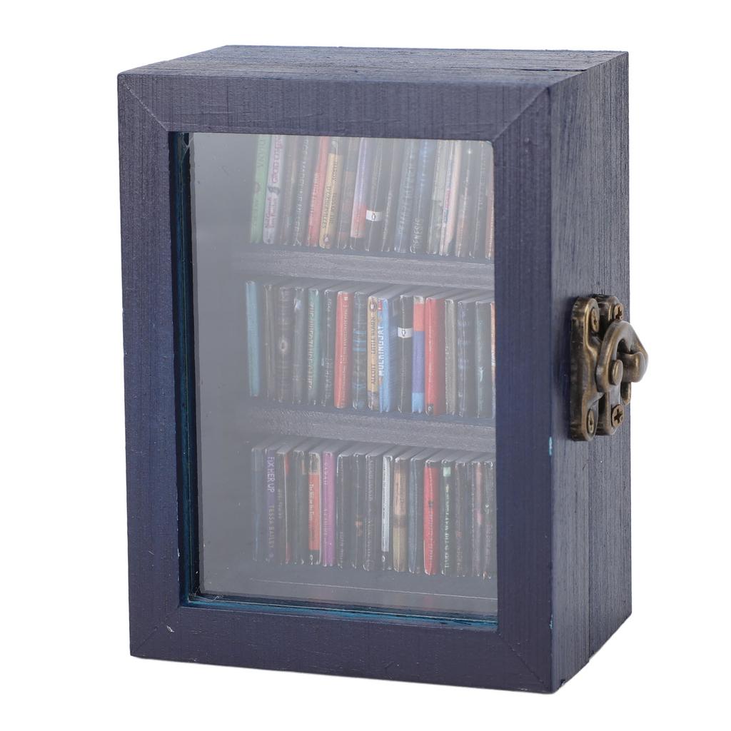 Taschen-Angst-Bücherregal Stressabbau Dekorative Verzierung Miniatur-Bücherregal Vitrine für
