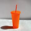 5pcs 24oz plastic cups with lids&straw reusable water bottle party cold cups Hard Plastic Cup Wedding Party Summer Drinkware