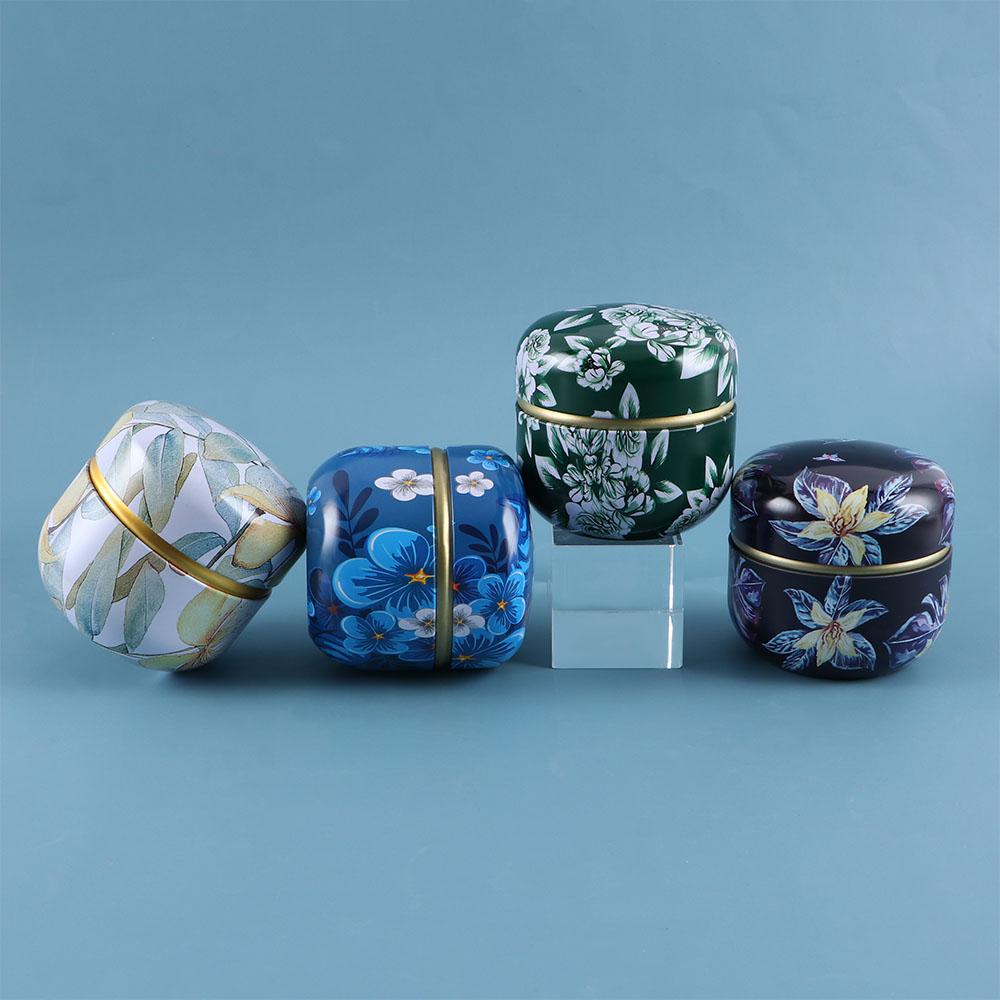 Portable Round Mini Snacks Candy Tin Plate Canister Storage Box Tea Cans Containers Packaging Box