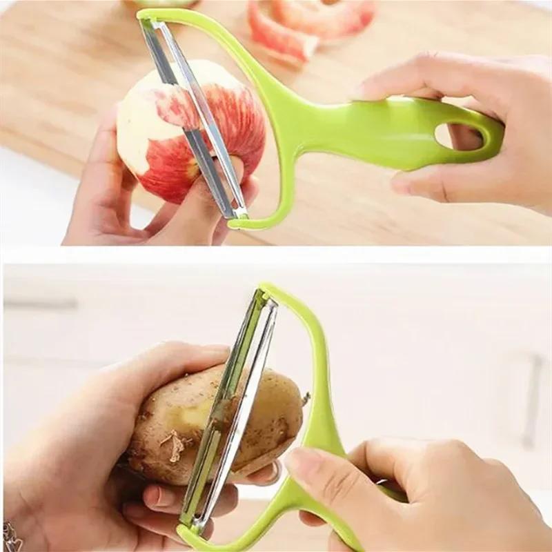 Vegetables Cutter Fruit Stainless Steel Knife Wide Mouth Peeler Cabbage Graters Salad Potato Slicer Kitchen Accessories