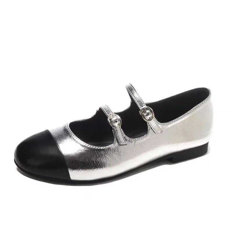 Fashion Designer Spring New Women Patchwork Flats Fashion Ladies Comfort Soft Sole Mary Jane Shoes  Ballerinas Woman Casual Ballet Shoes