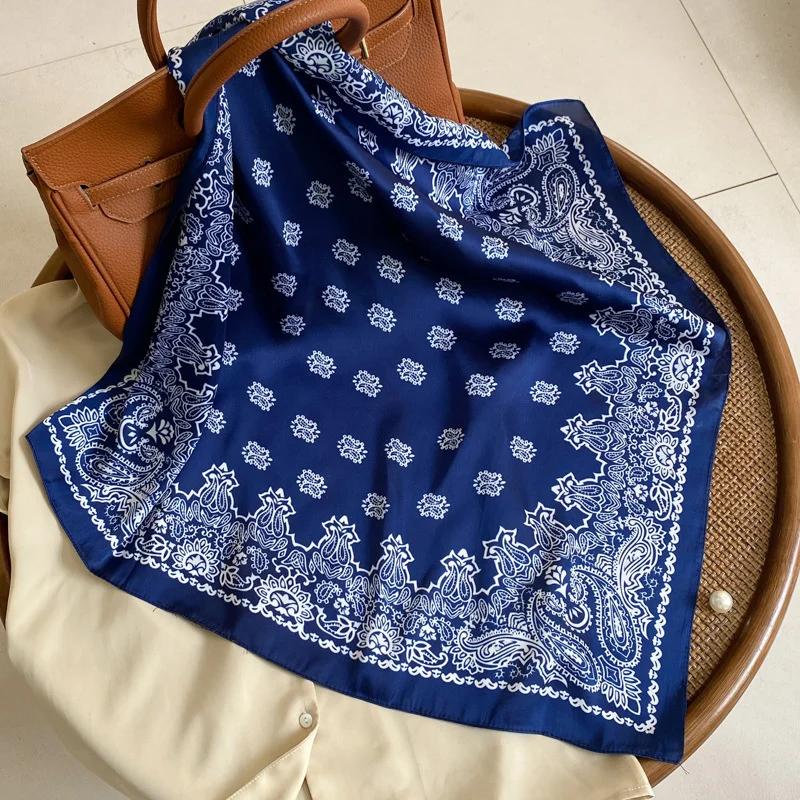 New retro cotton and linen hair band, silk scarf, small square scarf, women's thin scarf, decorative neckerchief and headscarf