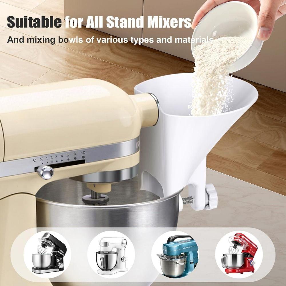 Spill-Proof Stand Mixer Funnel Precise Pouring Mixing Bowl Kitchen Aid  Baking Accessory