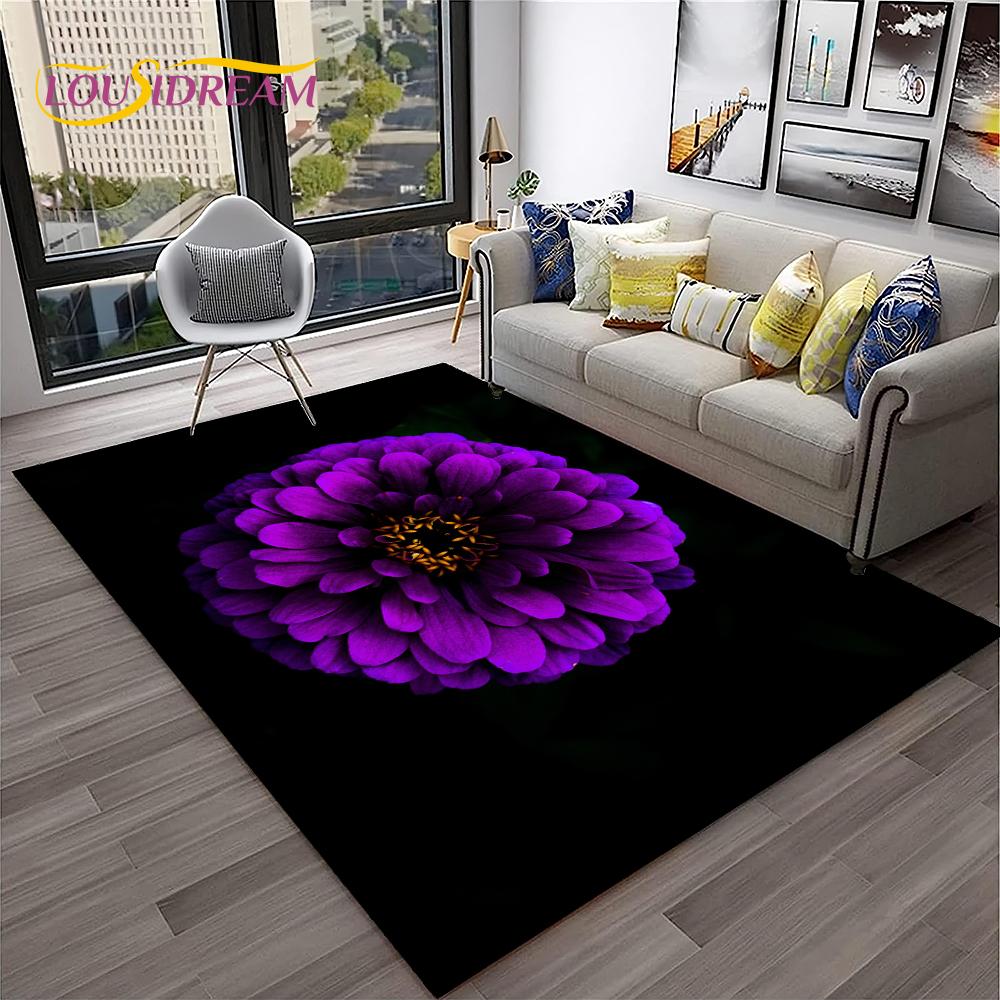 Daisy Nordic Sun Flowers  Carpet Rug for Home Living Room Bedroom Sofa Doormat Decor,kids Play Area Rug Floor Mat