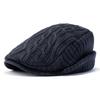 Big Size Autumn Winter Warm Plush Knitted Berets Big Head Retro Versatile Newsboy Caps Women Men Ear Protection Visor Flat Cap