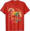 2026 Chinese Zodiac Shengxiao Year of The Horse TShirt Creative Design New Year Men Women Fashion Crewneck 100 Cotton Tee