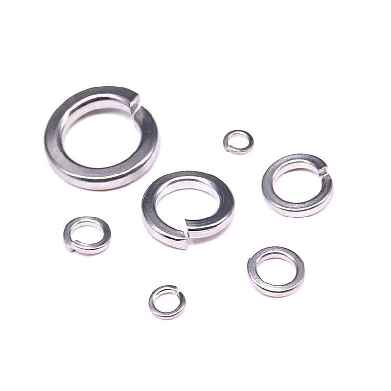 304 Stainless Steel Spring Washers Set, M2-M10, Elastic Spring Gaskets, 410pcs Boxed