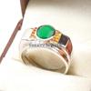 Emerald Oval Cut Gemstone With 925 Sterling Silver Ring For Men's #B44 JL375671322631